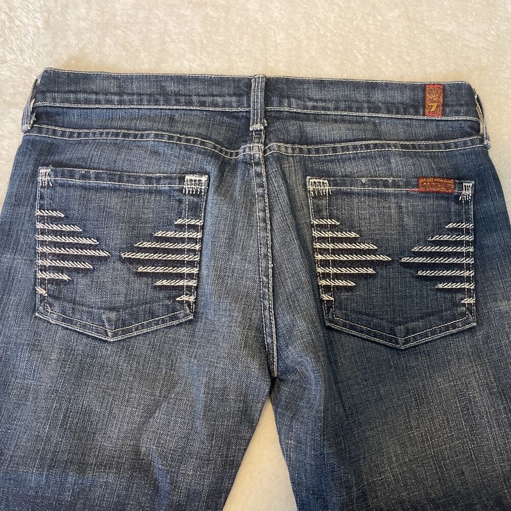 7 For All Mankind Shorts Jeans Denim Size 29 Blue - Picture 7 of 9
